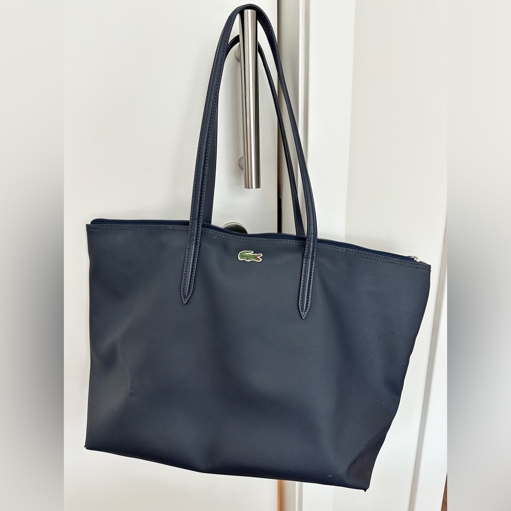 Blue Lacoste sports tote bag